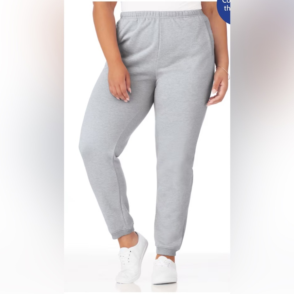 Blair better than basic Sweatpants MPS medium petite short Gray Joggers pockets